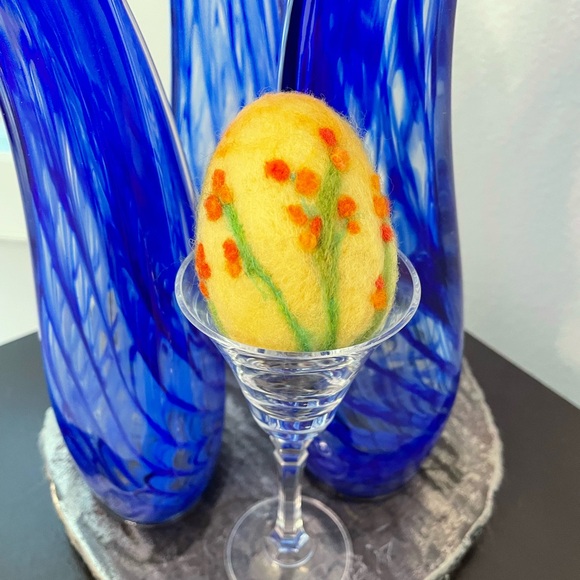 Hand crafted custom order needle felted eggs - Picture 6 of 16